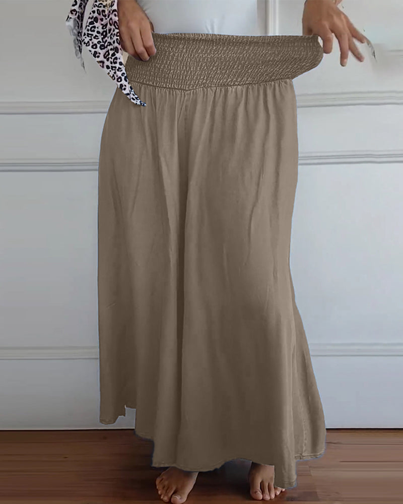 GR | Hose mit Elastischem Bund und Weiten Beinen