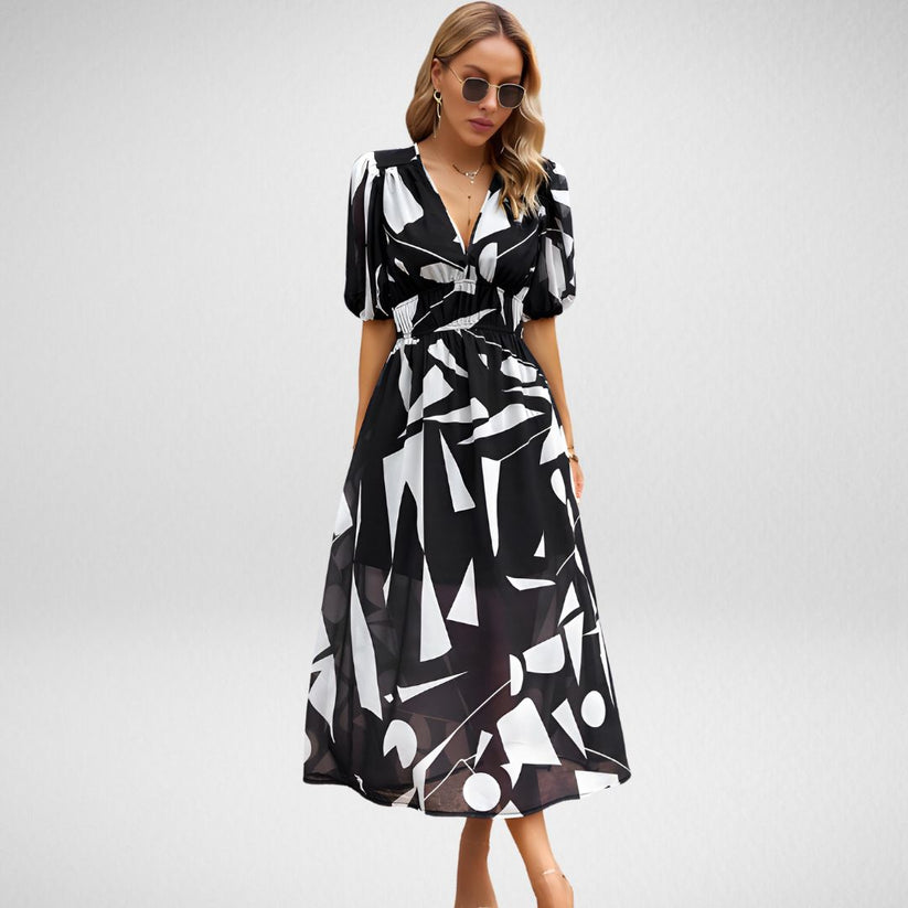 GR | Midi Kleid Mit Dreiviertelärmeln