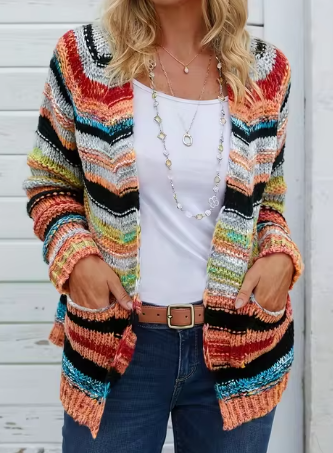 Women's rainbow striped