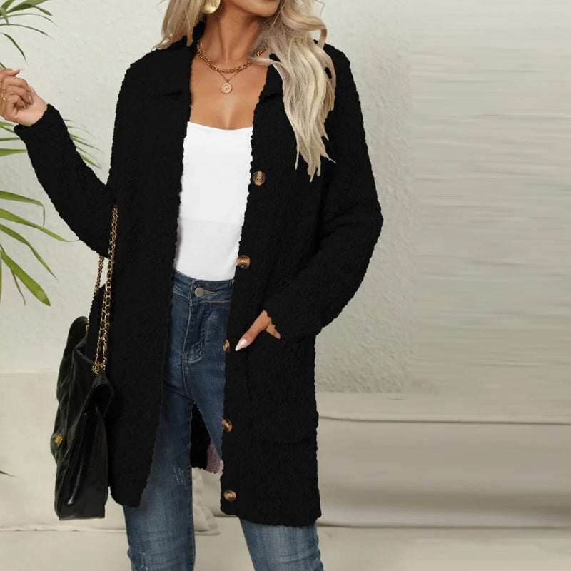 GR | Lässiger Einfarbiger Cardigan