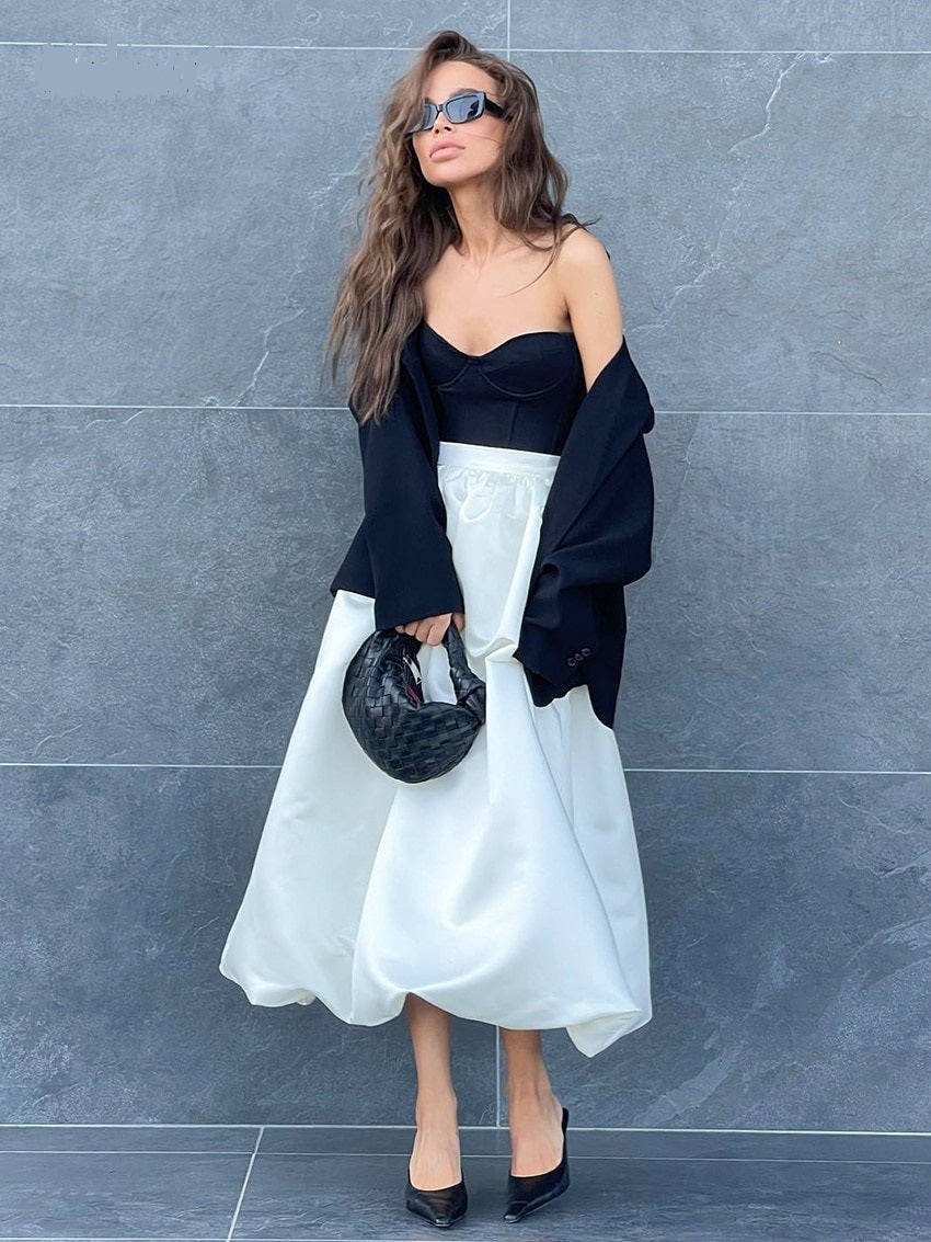 GR | Long Spring Skirts Pleated