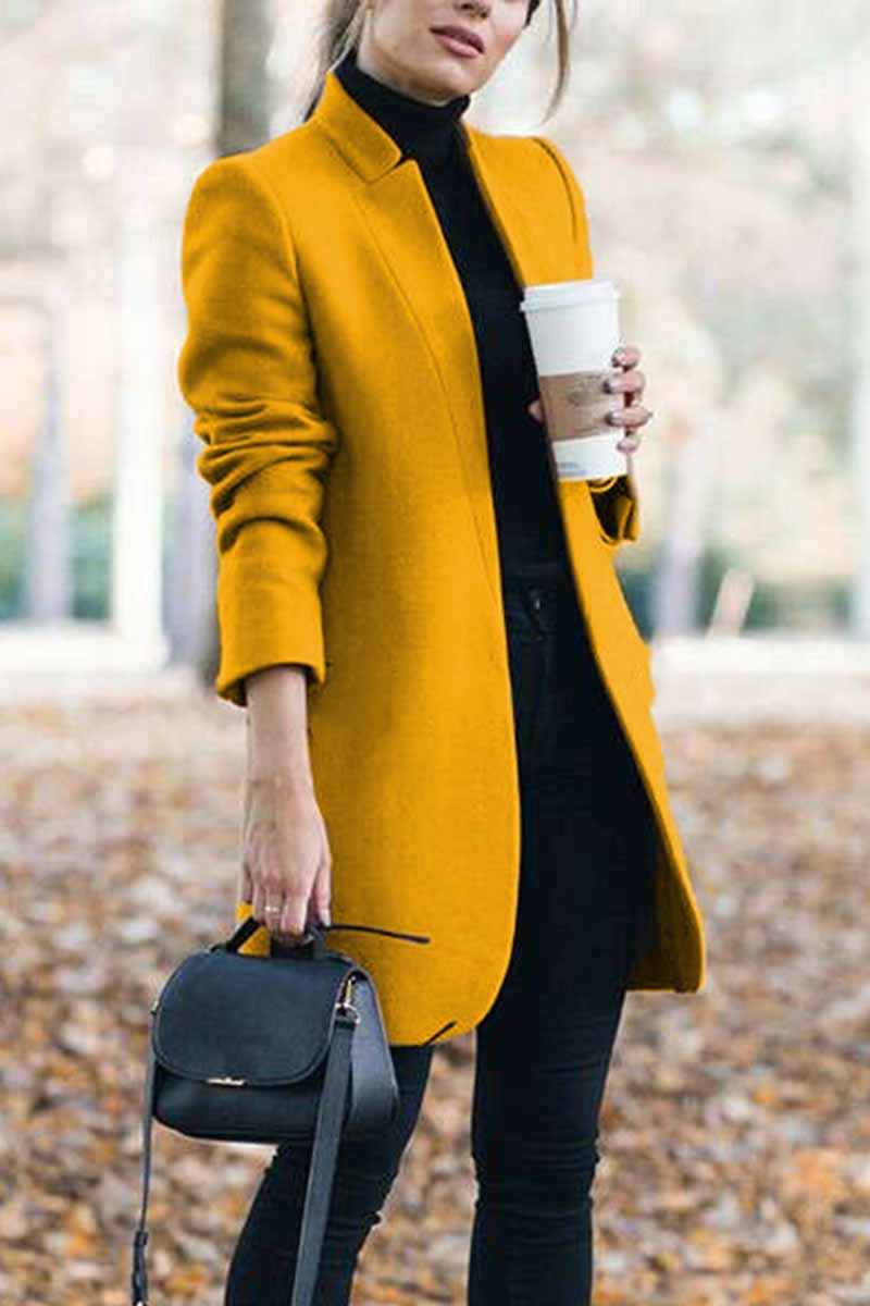 GR - Elegant coat with stand-up collar
