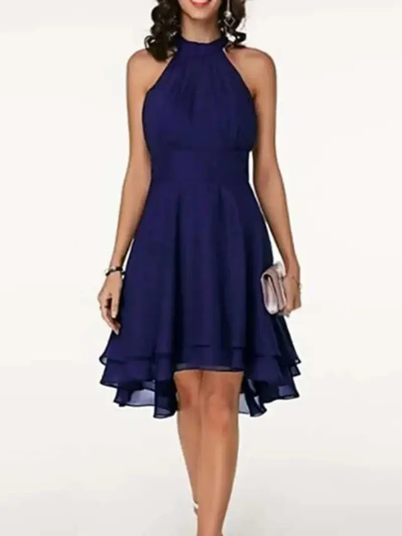 GR | Elegante Ärmelloses Chiffon Kleid