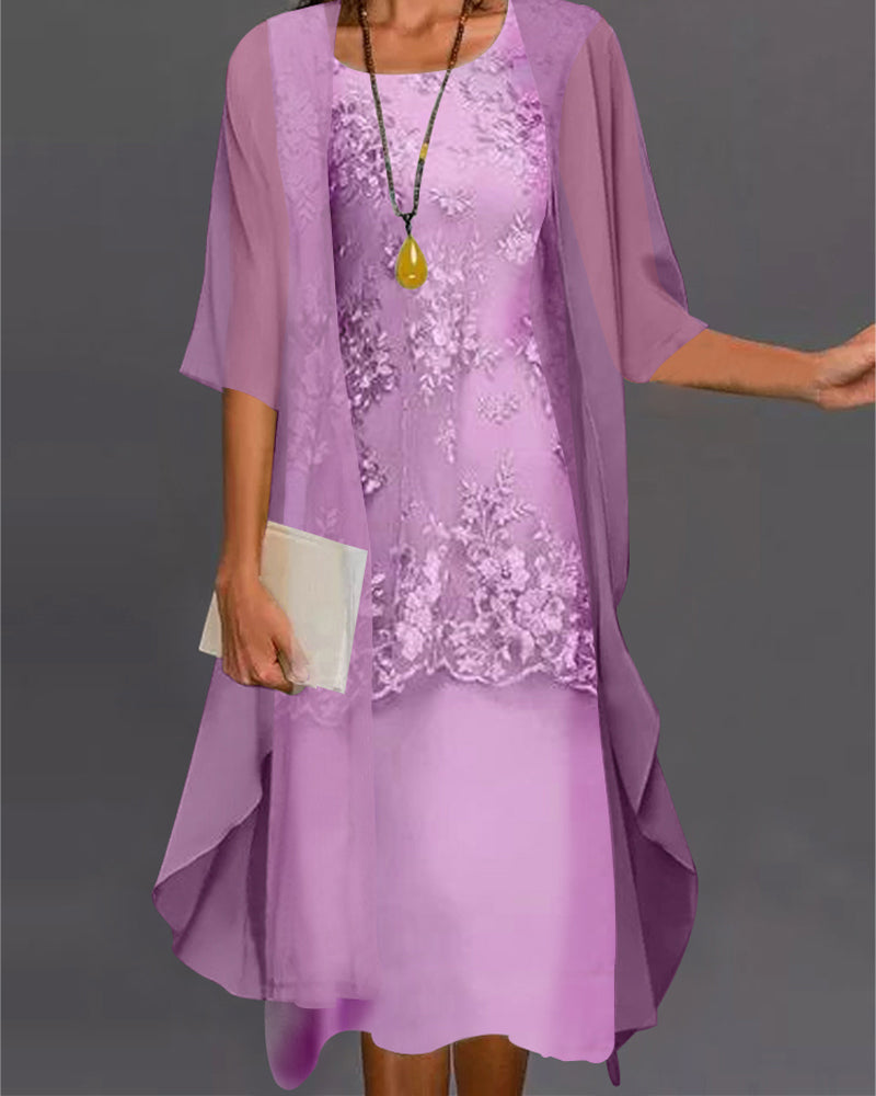 GR | Zweiteiliges Chiffon Kleid