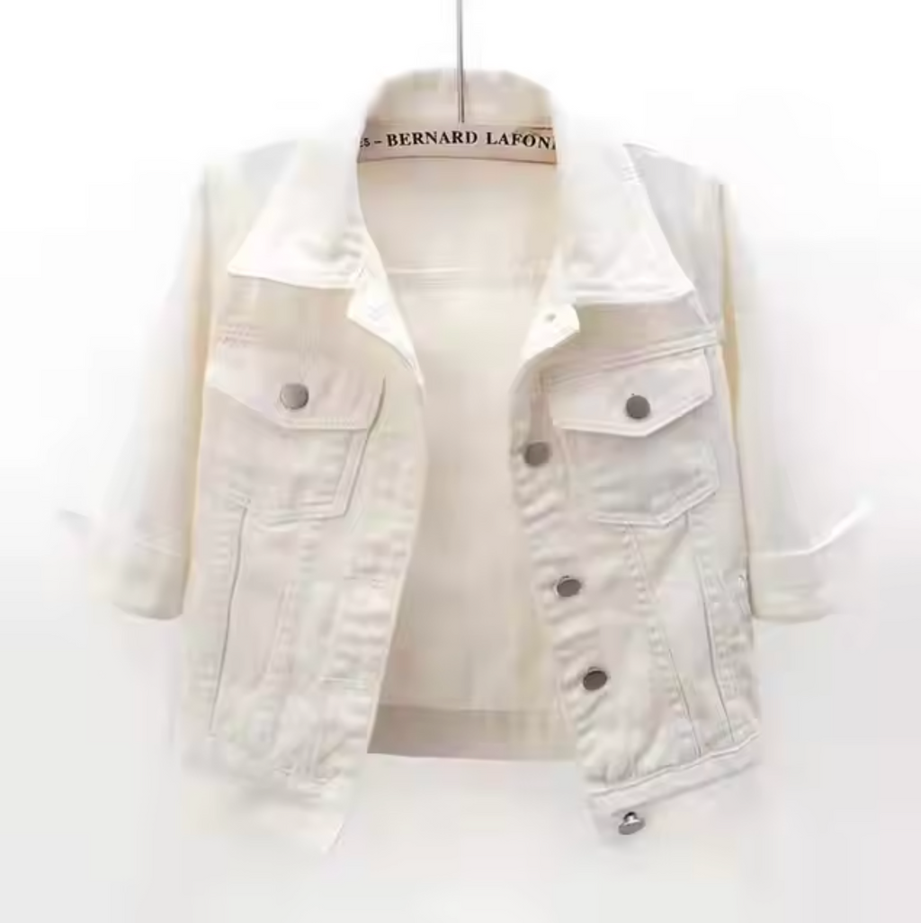 – Coloured denim coat