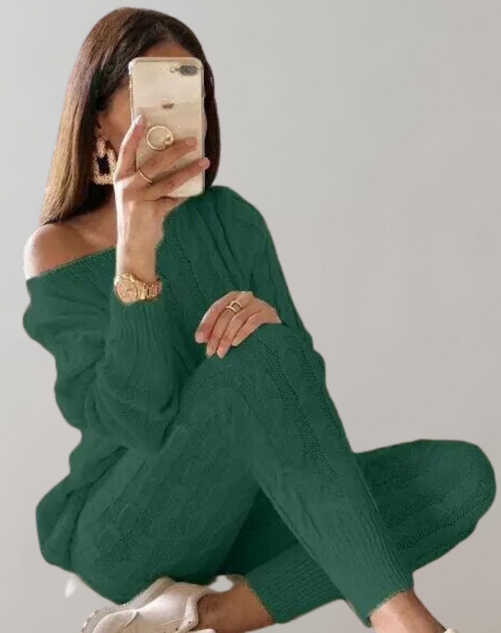 GR - Knitted Shoulder and Trousers Set