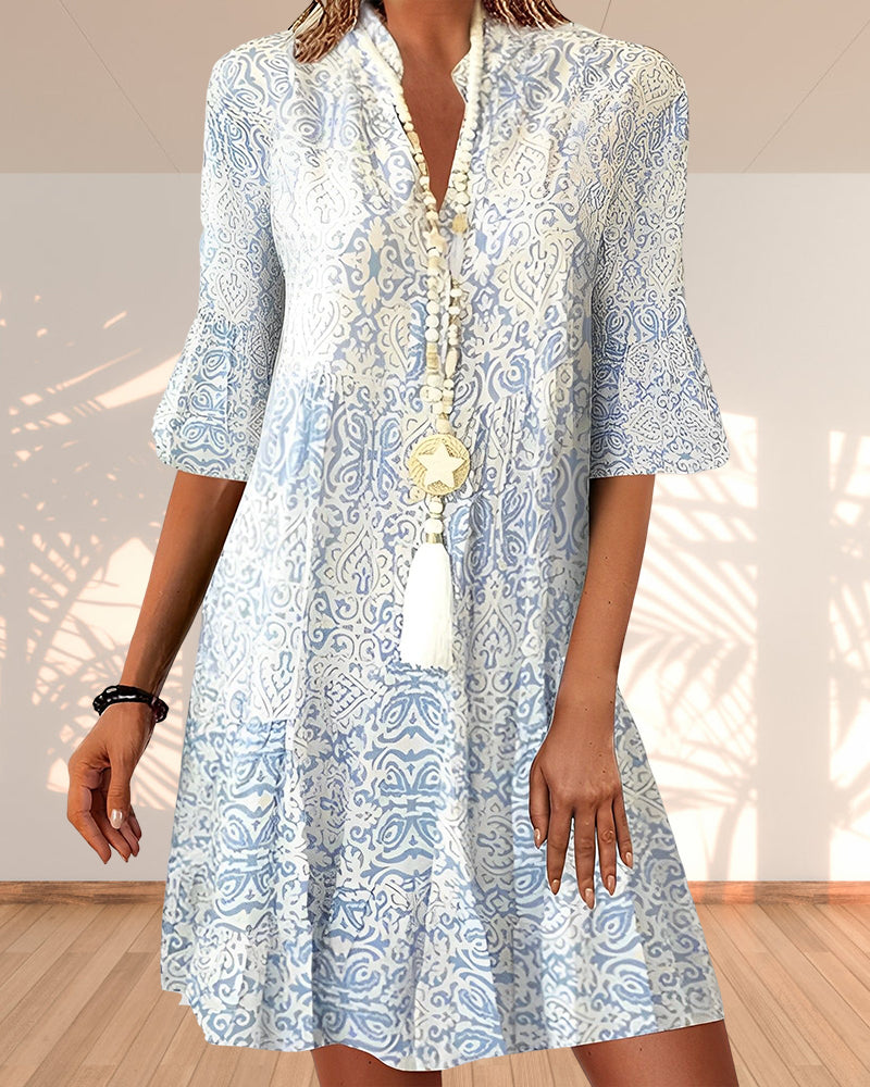 GR | Bohemian Printed Tunic Dress for Women