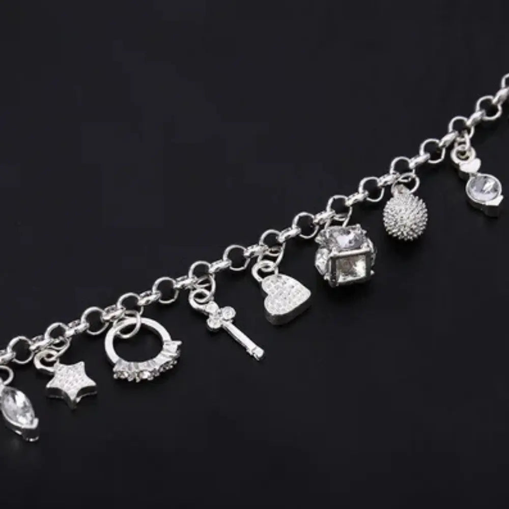 GR | Sterling Silver Charm Bracelet for Women