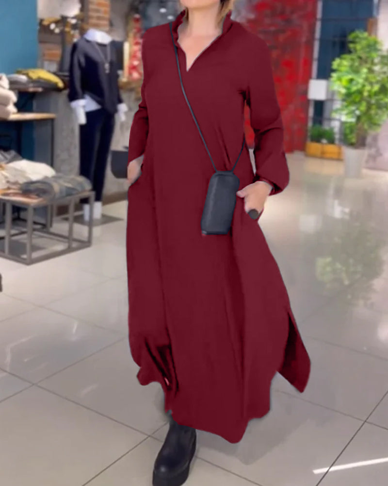 GR long dress with side slit 