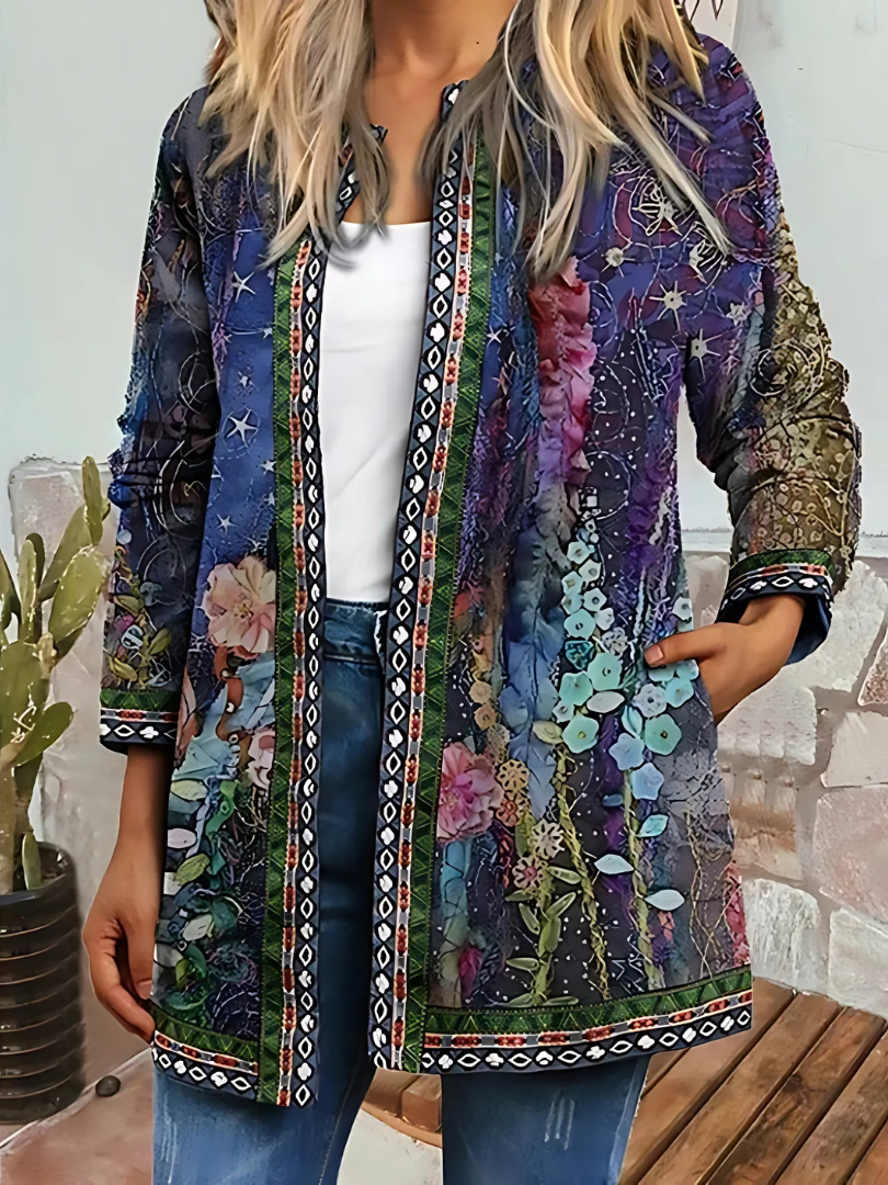 GR | Women's Ethnic Floral Coat Jacket 