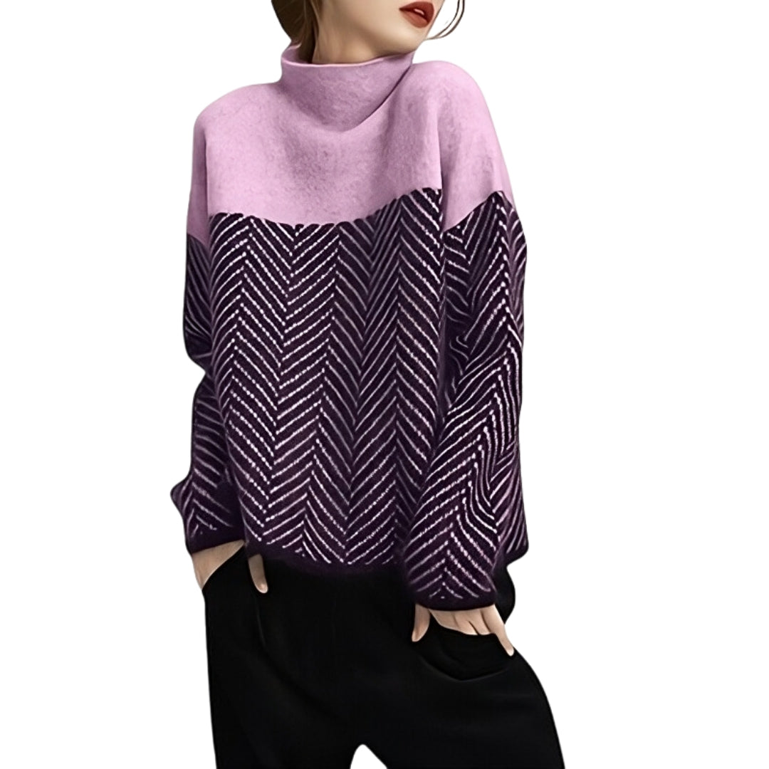 GR | Eleganter Wollrollkragenpullover für Damen - Stilvoller und wärmer Pullover
