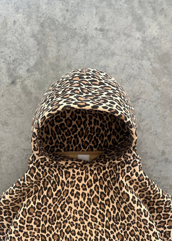 GR | Leopardenmuster Hoodie und Jogginghose Set für Damen