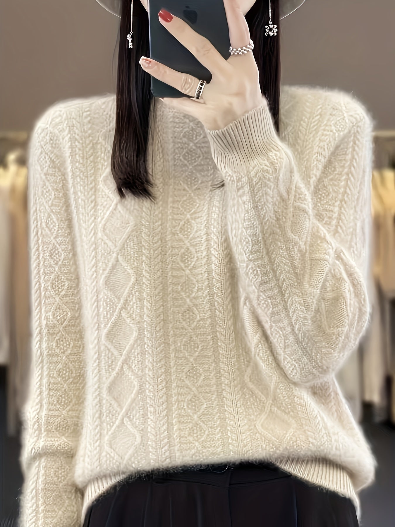 GR | Bequemer Wollpullover aus Strick