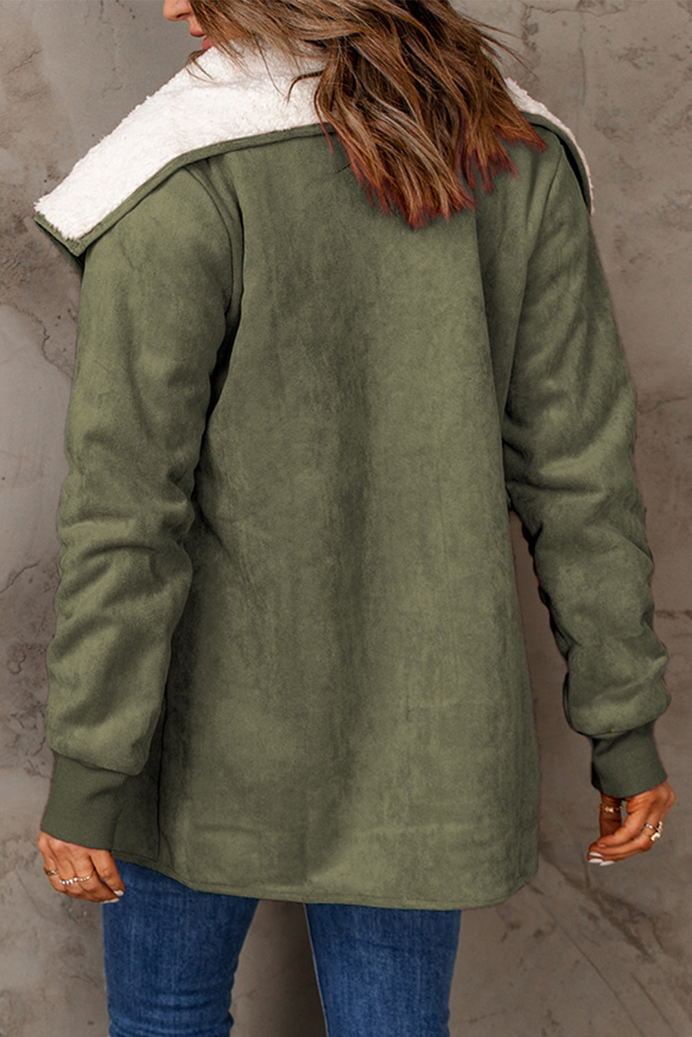 GR | with open front and fleece lining For women