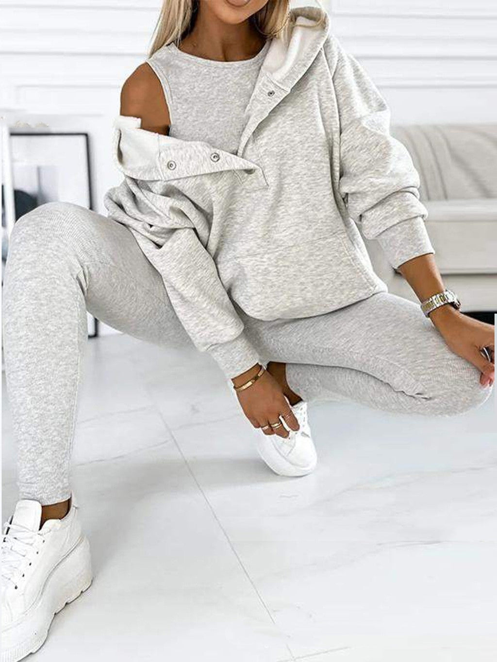 GR | 3-Teiliges Damen-Sportset Für Herbst Und Winter