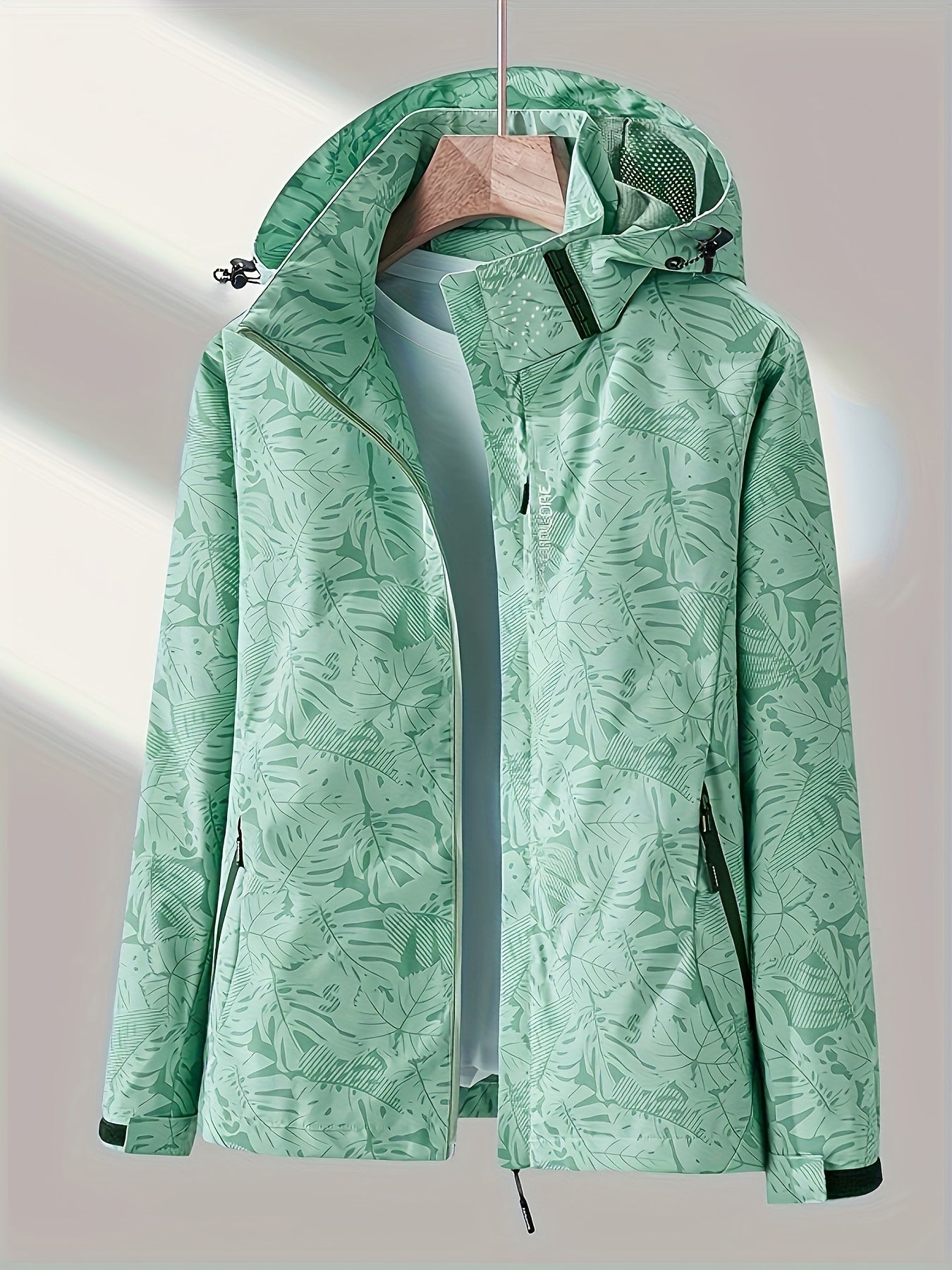 GR | Waterproof summer jacket - camouflage - detachable hood 