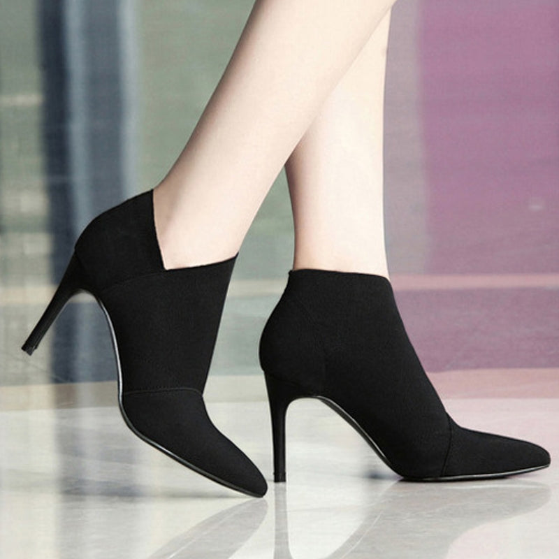 GR | Women's shoes for teenagers, 8.5 cm heel height, boot material