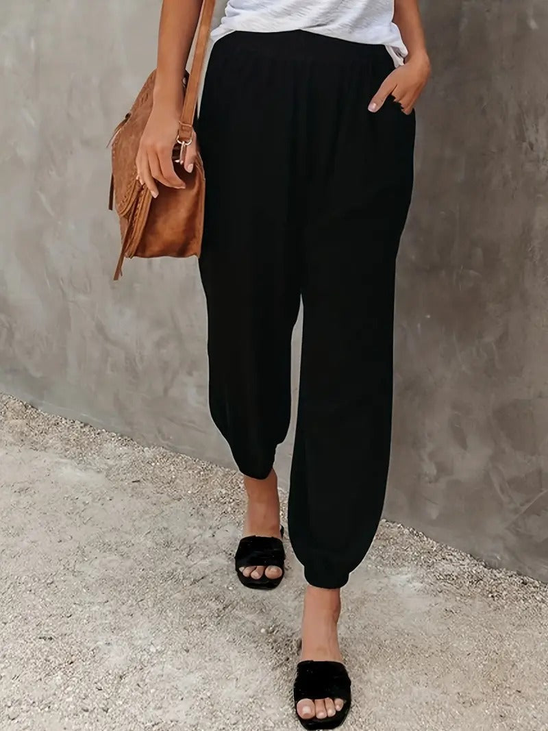 GR - High-waisted long trousers