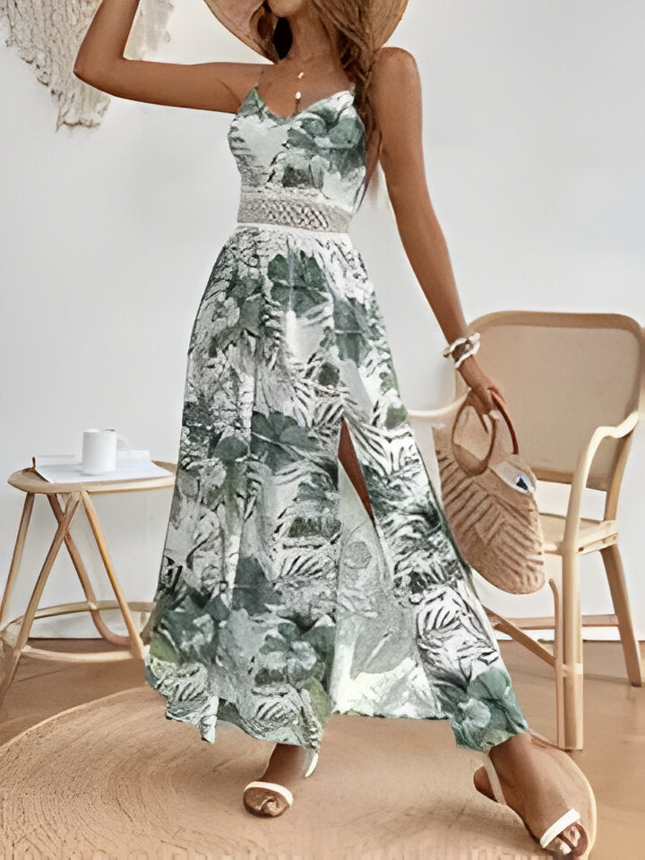 GR | Elegantes Ärmelloses Geteiltes Kleid Für Frauen