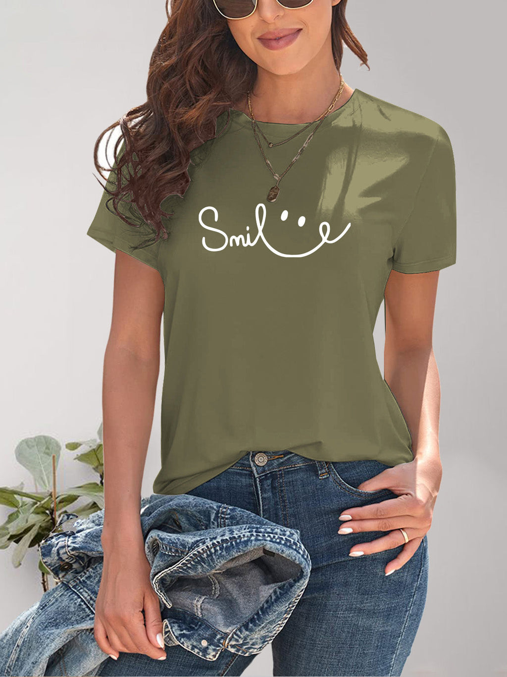 GR | Smile Rundhals Kurzarm T-Shirt