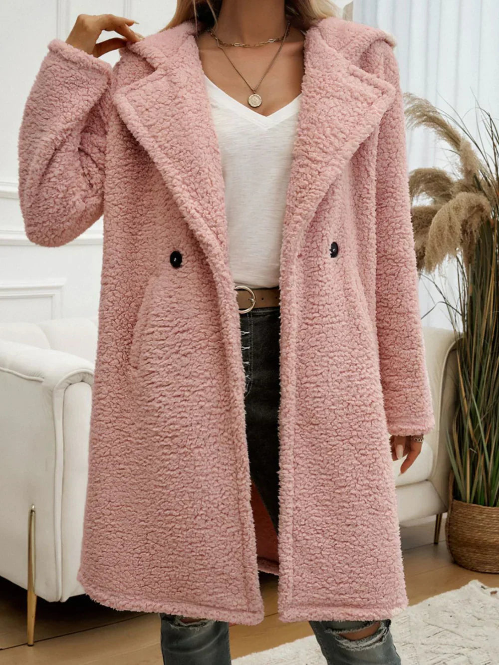 GR | Basic Teddy Jacket with Hood Women's