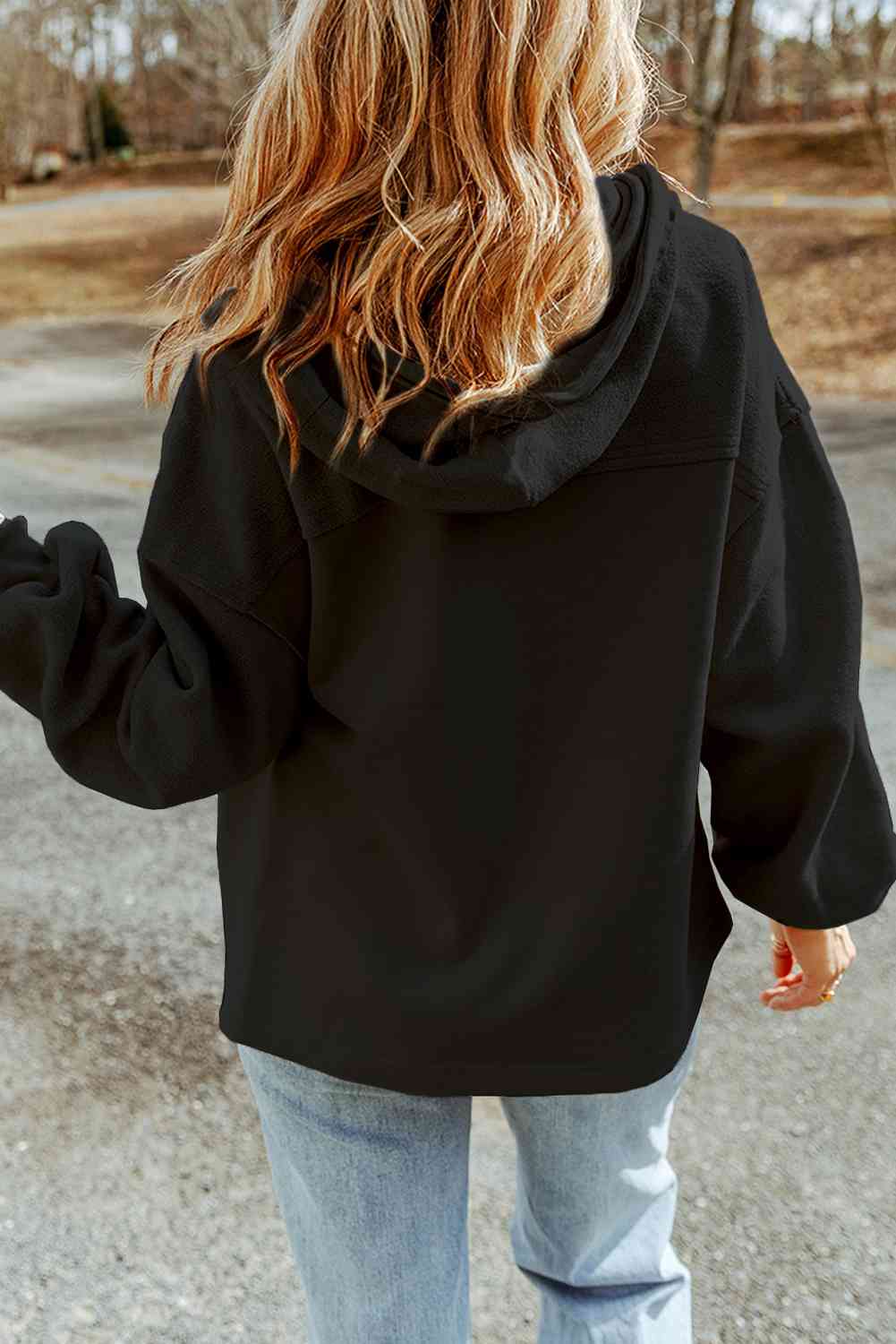 GR | Hoodie - casual women's jacket with zipper and chest pockets