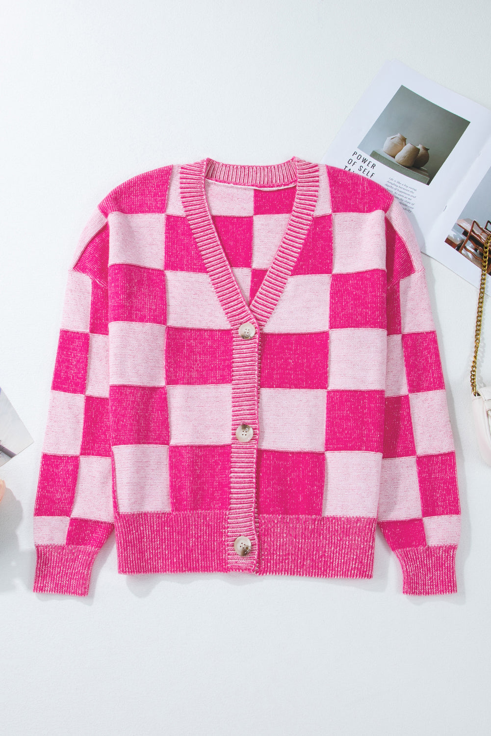 GR | Chunky Knit Cardigan with Open Front For Women 