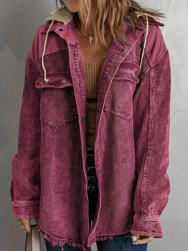GR | Farbblock Hoodie Jacke für Damen | Perfekt für Herbst und Winter