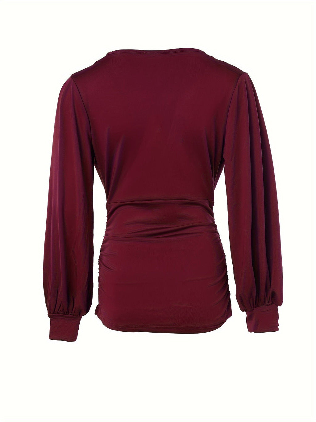 GR | Trendy V-neck top with charming ruffles
