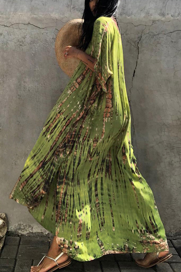 GR Freely – Lockeres Überwurfkleid im Batik-Boho-Stil