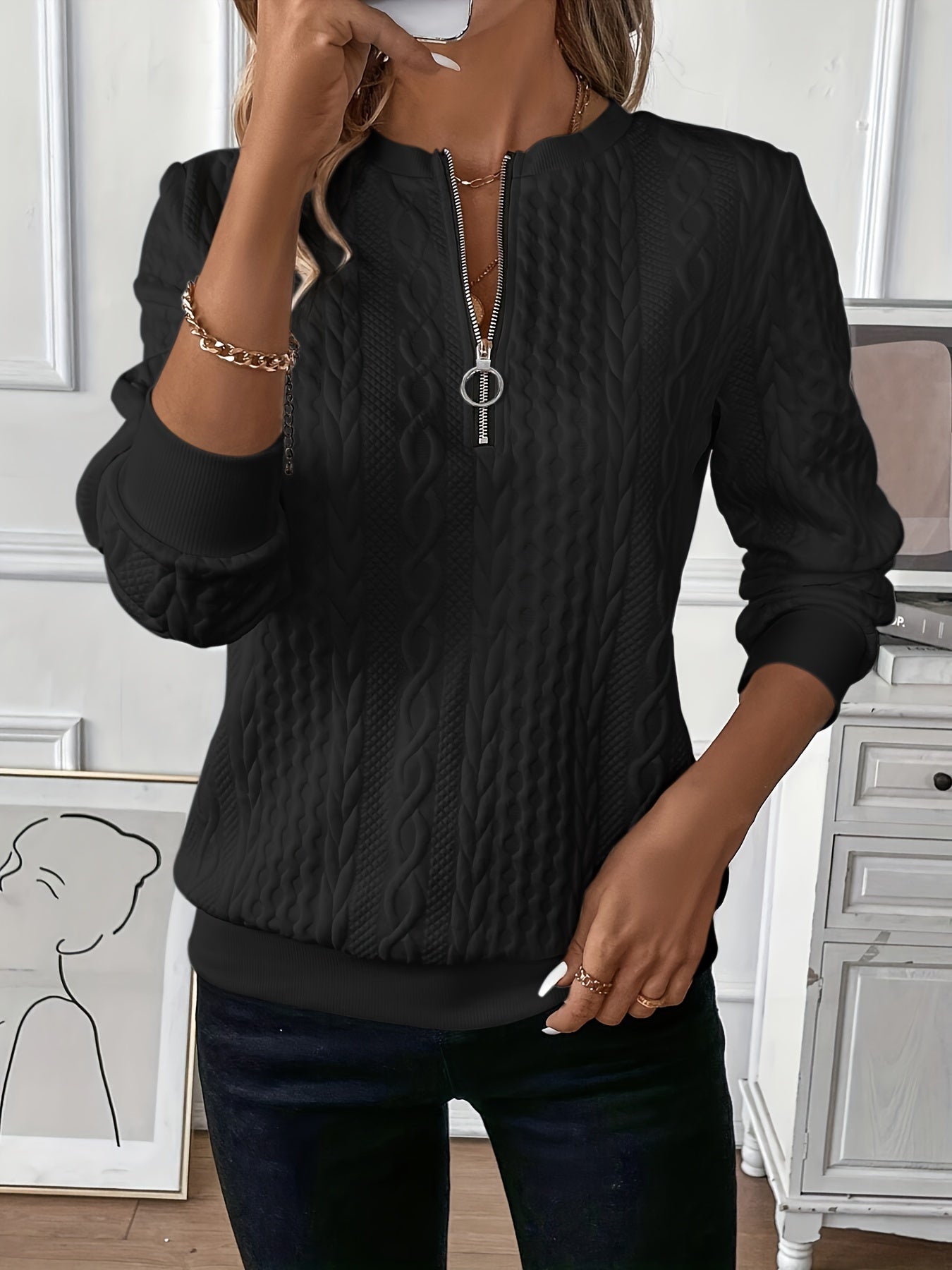 GR | Elegant zip-up sweater