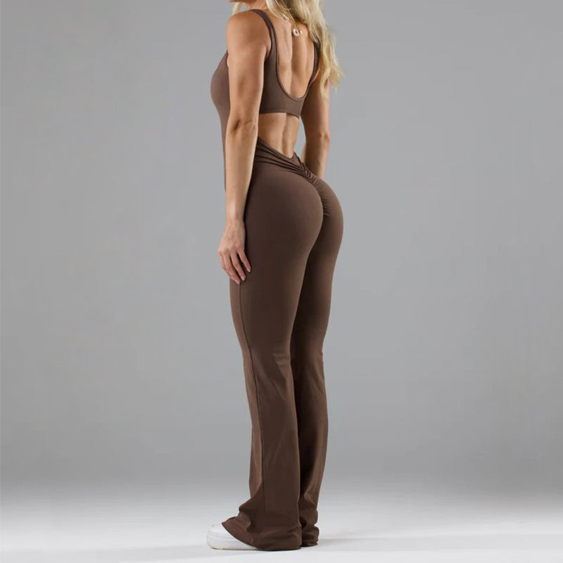 GR | Yoga bodysuit - casual, seamless with open details, women's clothing