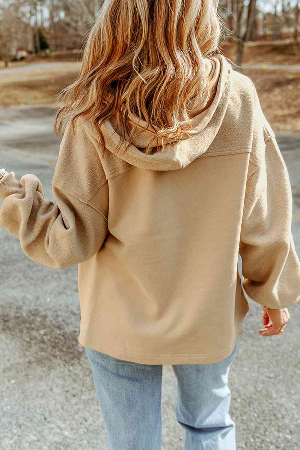 GR | Hoodie - casual women's jacket with zipper and chest pockets