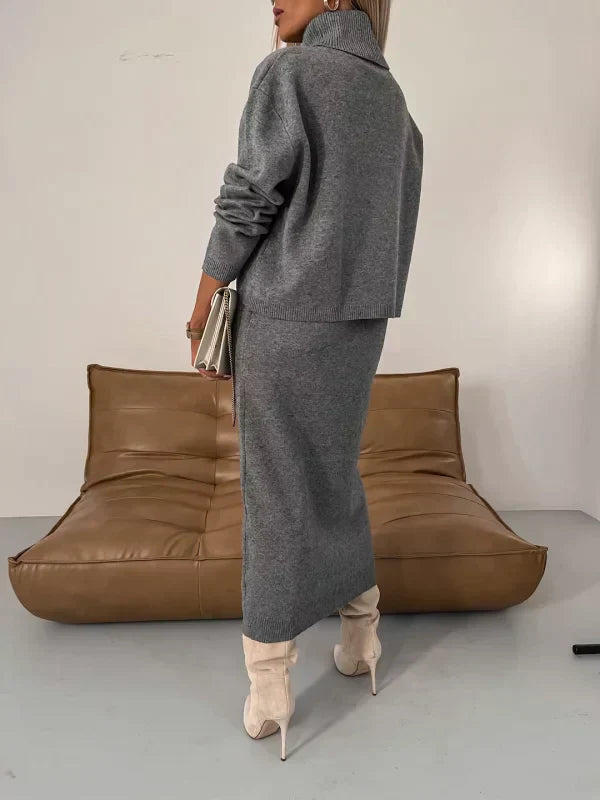 GR | Stretchkleid Mit Passendem Pullover