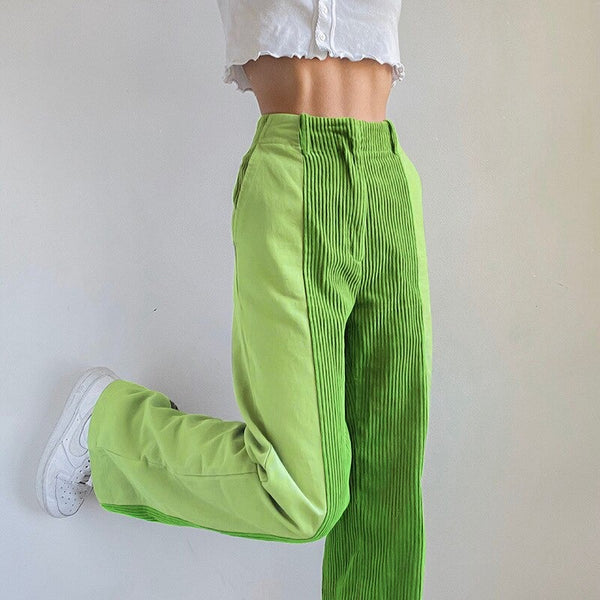 GR | Ribbed High-Waisted Trousers