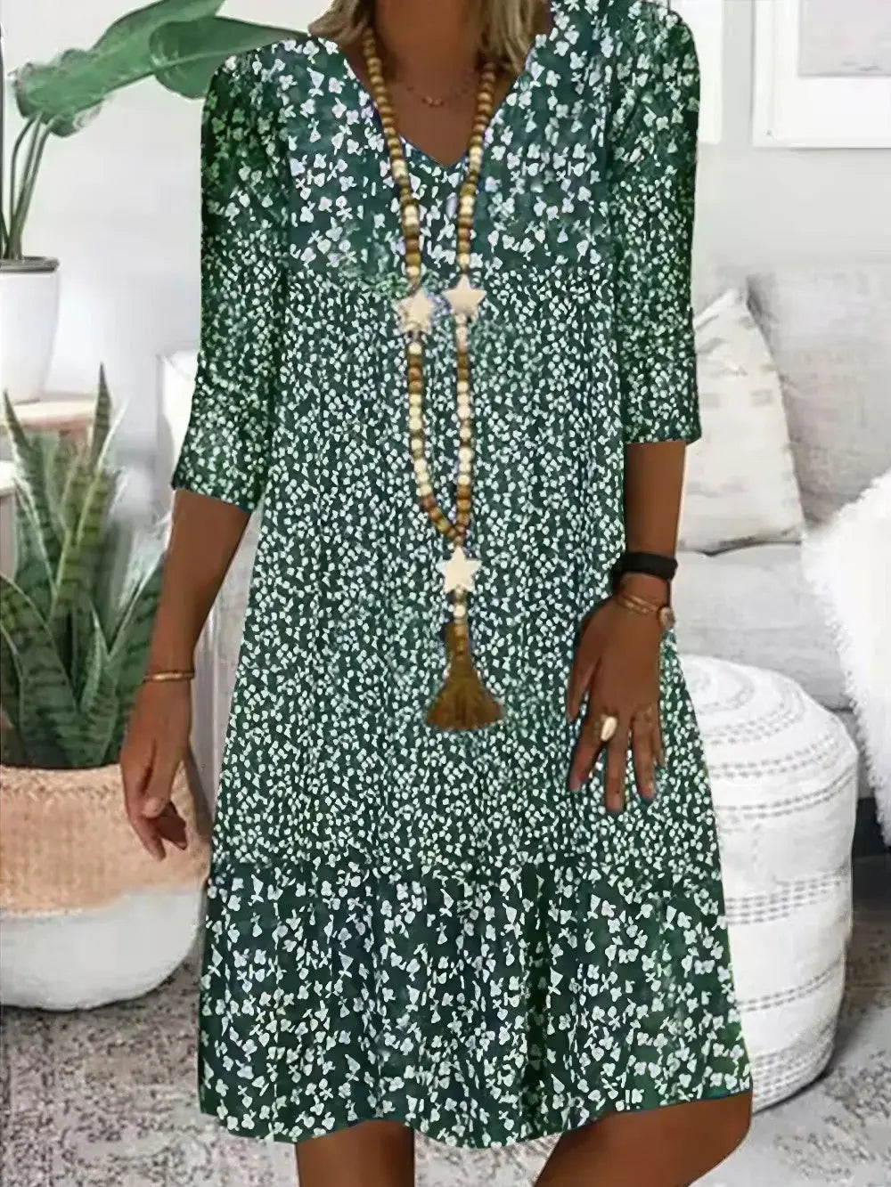 GR | Damen Sommerkleid Mit Blumenmuster