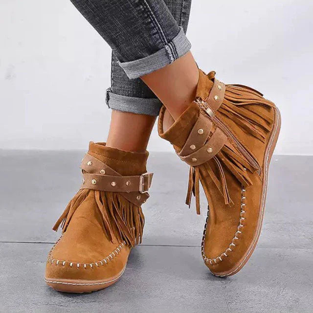 GR | Vintage Warm Boots with Fringes