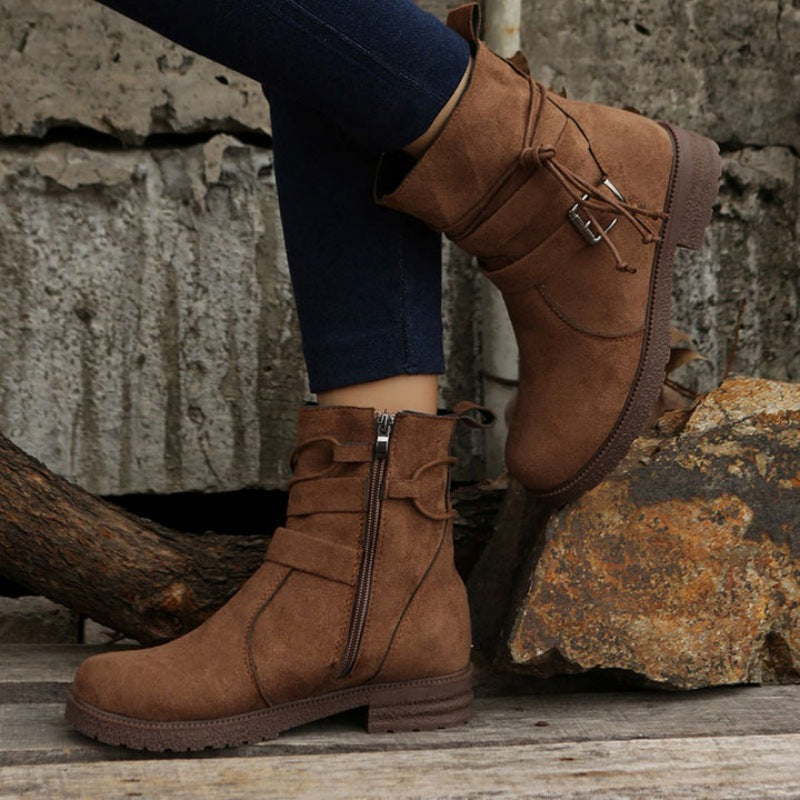 GR | Casual women's boots with buckle