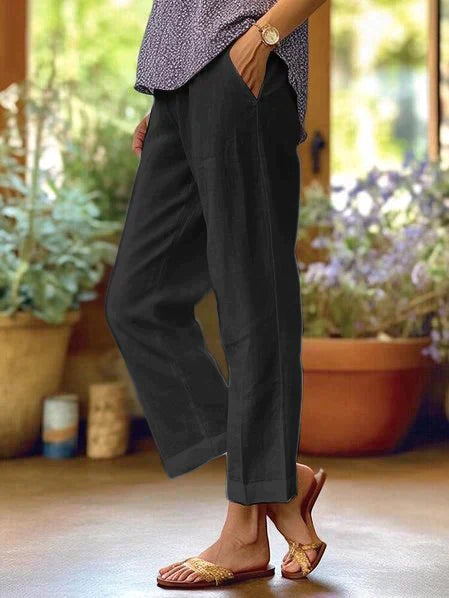 GR | Damen Sommer Leinenhose