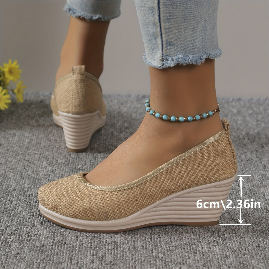 GR | Breathable wedge heel slippers
