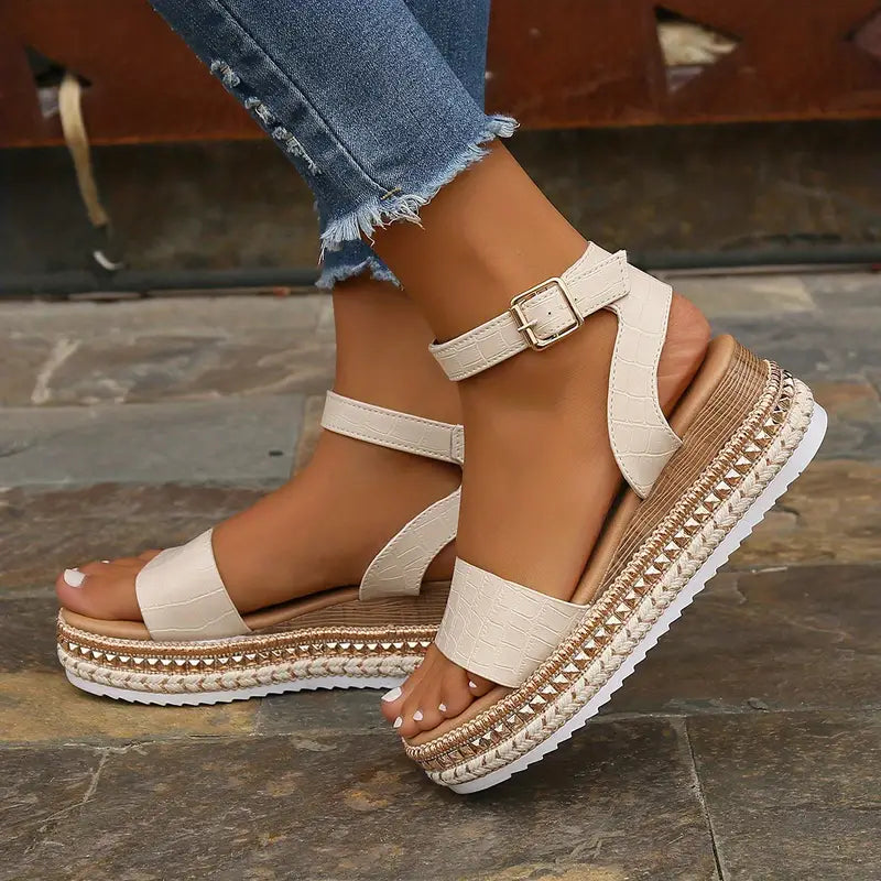 GR | Luxury Platform Sandals with Straps for Women