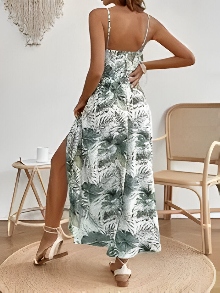 GR | Elegantes Ärmelloses Geteiltes Kleid Für Frauen