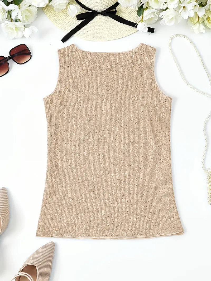 GR | Elegant sleeveless top with sequins