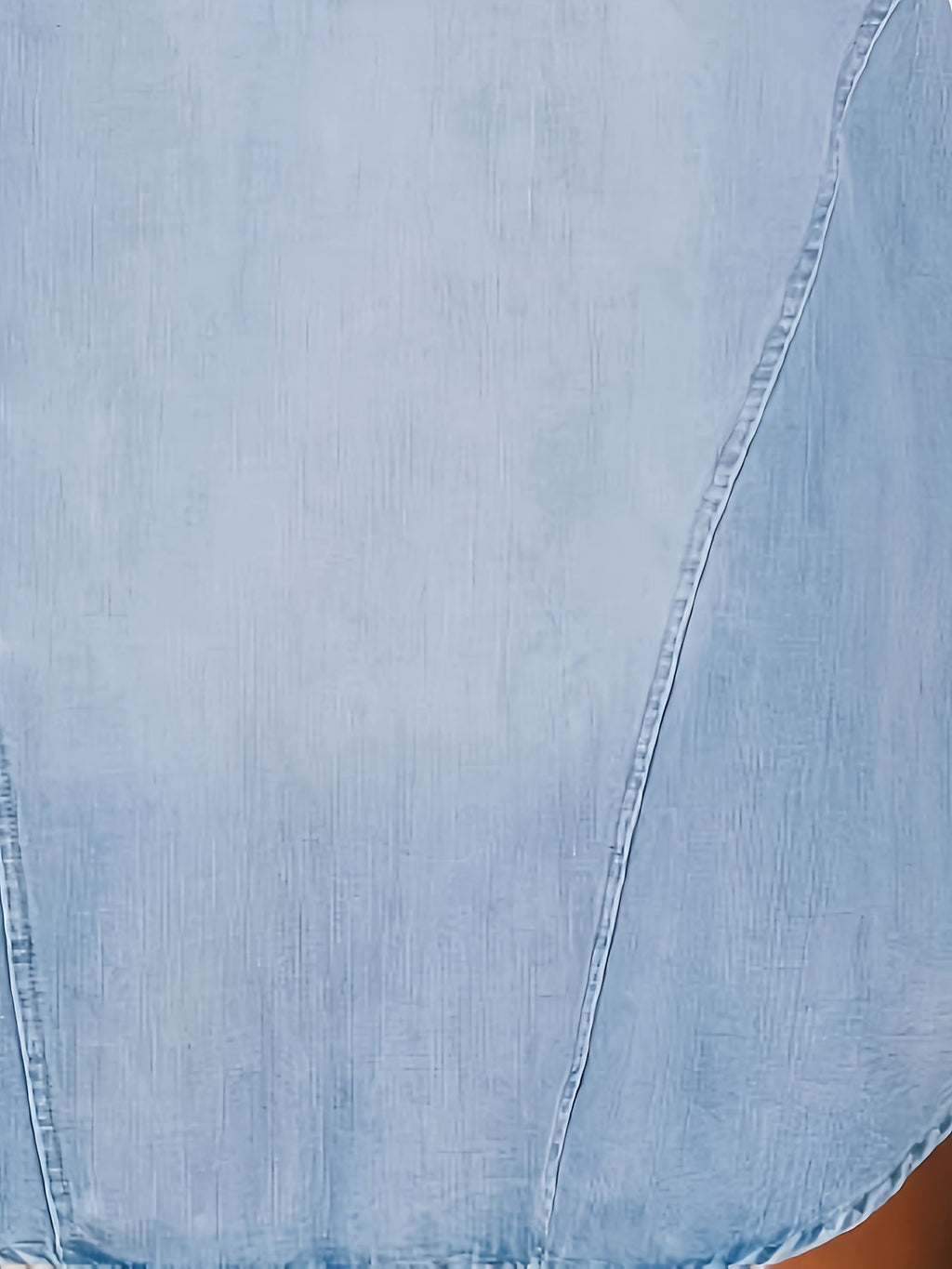 GR | Light blue denim sleeveless dress with V-neck