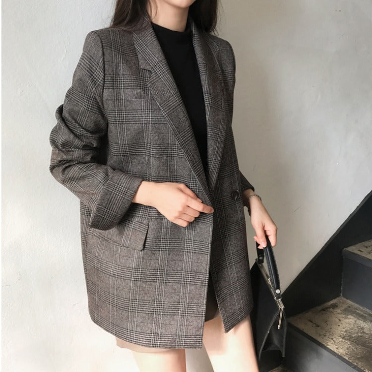 GR | blazer with checked jacket