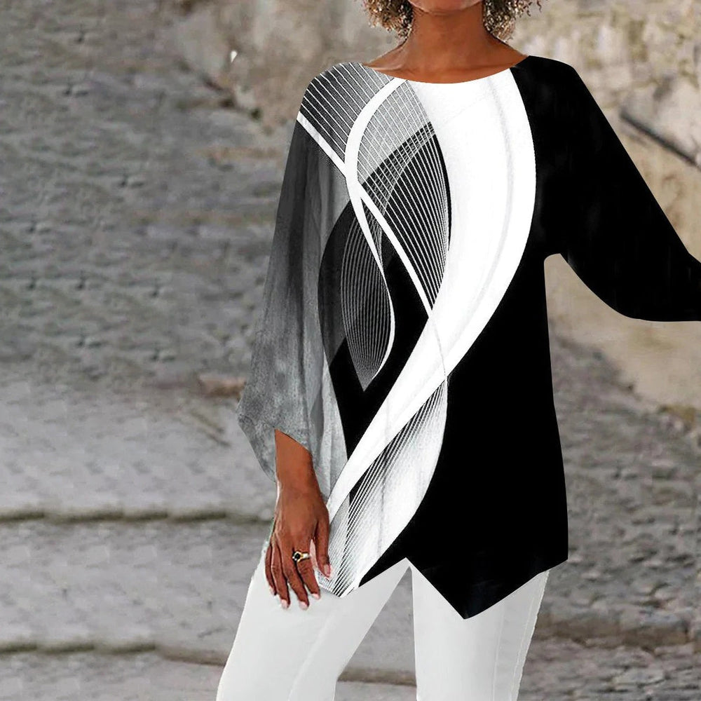 GR | Modern geometric long-sleeved tunic