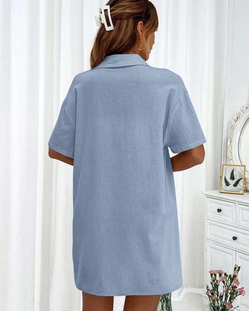 GR | Casual set consisting of a solid-color shirt and shorts