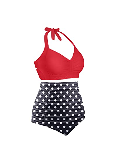 GR | Two-piece sweetheart neckline high-waisted bikini set