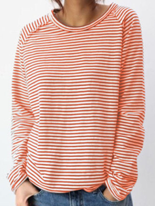 GR | Gestreifte Pullover mit Langen Ärmeln
