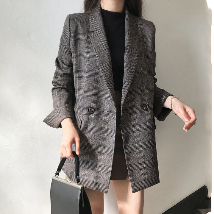 GR | blazer with checked jacket